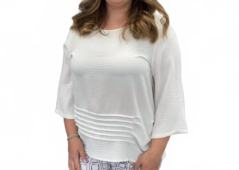NEW SHANA APPAREL airflow tunic top in white